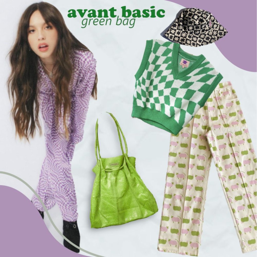 RARE AVANT-BASIC LIME SNAKESKIN-LIKE UNLISTED BAG